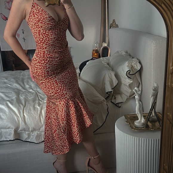 Red leopard print frill dress🐆 - Picture 6 of 6